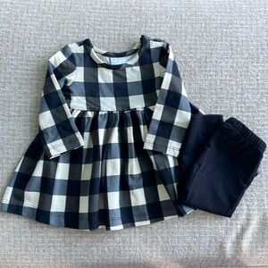 Infant girls Hanna Anderson Skater Dress with Leggings